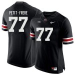 Men's Ohio State Buckeyes #77 Nicholas Petit-Frere Black Nike NCAA College Football Jersey Best EAB7244LW